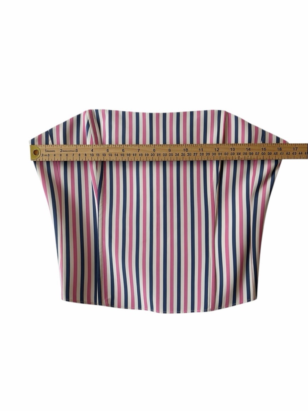 Favorite Daughter Lanai Pink Blue Striped Strapless Corset Bustier Top 10 NWOT - Picture 6 of 9